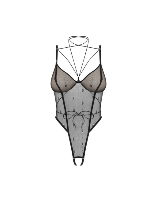 Anniverse special body ouvert et harnais - Noirs Anniverse special body ouvert et harnais - Noirs